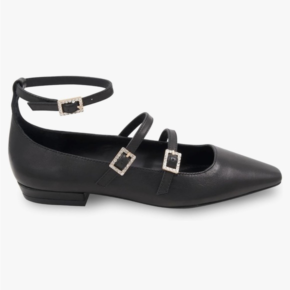 BCBGMaxAzria Shoes - BCBGMaxAzria Black Multi-Strap Flats